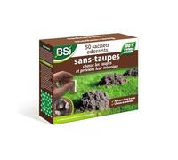 BSI - Granulés anti-taupes Sans Taupes 50 sachets 100% naturel 3-4 mois couvre 100 m²
