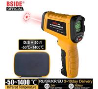 BSIDE -50 ~ 1400C thermomètre infrarouge professionnel 50:1 numérique IR-LCD compteur de température sans contact thermomètres Laser pyromètre H3--50-1400C