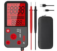 BSIDE Multimètre Numérique Automatique Rechargeable Grand Écran Voltmètre Intelligent Ultra Fin avec NCV Testeur de Tension CC CA Continuité Fréquence Résistance avec Étui