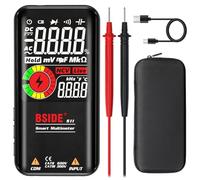 BSIDE Multimètre numérique EBTN LCD 3 résultats Affichage 9999 compts Plage automatique Ohmmètre Capacité Ohm Hz Diode Cycle de service Testeur de tension avec batterie rechargeable