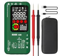 BSIDE Multimètre Numérique Intelligent avec Thermomètre Infrarouge Testeur Diode Haute Tension 9999 Comptes LCD Couleur Voltmètre Ampèremètre Testeur de Capacité Rechargeable pour LED Automobile