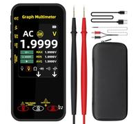 BSIDE S500 Multimètre Numérique 20000 Comptes Multimètre Graphique de Poche TRMS 1000V 10A avec Écran Couleur Rotatif, Testeur de Courant Tension Millivolt AC Peak Capacité Température