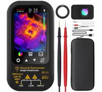 BSIDE SH6 Multimètre Thermique à Écran Tactile et Rotatif, Multimètre Graphique 20000 Comptes TRMS avec Data Log, Caméra Thermique avec Résolution IR 96×96, Objectif Macro Coulissant et Support