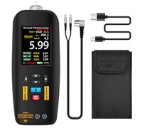 BSIDE T7 Jauge d'épaisseur à Ultrasons Rechargeable 1,0-300mm LCD Couleur Calibrage Automatique Sauvegarde des Données Mesureur d'Epaisseur Ultrasonique Portable avec Alarme Vitesse du Son Réglable