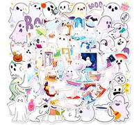 BSITSSS 100 Pièces Halloween Autocollant, Fantômes Mignons Stickers, Gommettes Halloween pour Scrapbooking Décorations Artisanales Ordinateurs Portables Coques de Téléphone Vélo