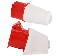 BSLSVGE Ensemble de connecteurs industriels étanches 32 A 5 Broches 3P+N+E 3 Phases 220 380 V 240 415 V avec Guide de Tige en Laiton Massif de Haute qualité Niveau de Protection IP44 pour