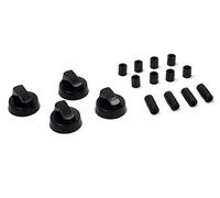 BSSTORE Kit complet 4 poignées universelles de couleur noire adaptables à n'importe quelle table de cuisson