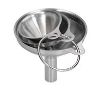 BSTCAR Ensemble D'Entonnoirs en Acier Inoxydable 3 Pièces, Entonnoirs de Cuisine Polyvalents avec Cercle pour Bouteilles, Récipients, Confiture, Huiles de Cuisson, Liquides, Poudr