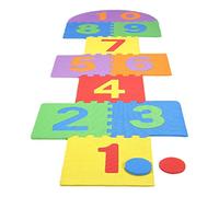 BSTCAR Tapis de Marelle pour Enfants, 10 Pièces, Jeu en Mousse EVA Souple, Carreaux Imbriqués, Jardin Intérieur et Extérieur, Jouets Familiaux (Coloré)
