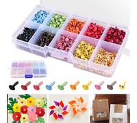 BSTDAYEVER Attache Parisiennes Mini Brads 1000pcs Métal Ronde Brads 4.5X8mm | Métal Attaches Broches Fendues Antirouille und Sûr pour I'école Bureau Lettres Travaux Manuels Scrapbooking