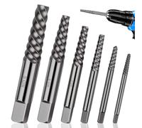 BSTDAYEVER Extracteur de Vis Cassée Tourne a Gauche Extracteur Acier 6Pcs | Kit D'extracteur de Vis Cassé Extracteurs à Gauche avec Boîte de Rangement pour Enlever Cassées Coincées