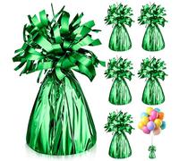 BSTDAYEVER Poids Ballon Helium Cône de Poid de Ballon Feuille L'hélium 6Pcs | Supports de Ballons Métalliques 150g/pc Vert Pendentif Dorés pour Ballons D'anniversaire de Mariage Célébrations Décoratio