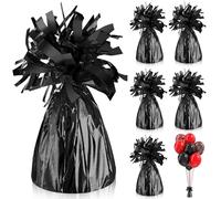 BSTDAYEVER Poids Ballon Helium Cône de Poid de Ballon Feuille L'hélium 6Pcs | Supports de Ballons Métalliques 150g/pc Noir Pendentif Dorés pour Ballons D'anniversaire de Mariage Célébrations Décoratio