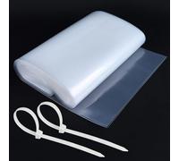 BSTDAYEVER Tuyau Gouttière Provisoire LDPE Tuyau Descente Rouleau 20cmx10m | Provisorium Tuyaux de Gouttière de Rechange Transparent Pour Raccordement de Tuyaux Réutilisable