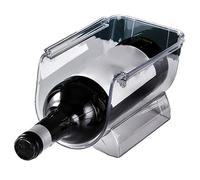 BSTiltion Casier à vin empilable en plastique pour cuisine et bar - 1 unité de rangement transparent (transparent)
