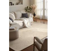 BT Carpet Wolly Tapis de Salon - Tissu Plat à Poils Courts Aspect Laine Skandi Skandi Salle à Manger, Salon, Chambre d'enfant, Chambre à Coucher - Crème 140 x 200 cm