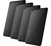 BT Tracker Item Finder Work with Find My, 4 Pack Wirelessly Charging Ultra-thin Card Item Locator with Sound Reminder Message Push Portable Tracker for Keys Wallet Luggage Pet Bags Phone and More