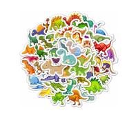 BTACGWP Autocollants Dinosaures 100 pièces, Stickers Cartoon Résistants aux Manipulations pour Cahier de Coloriage et Trousses, Jeu Créatif et Sécurisé pour Enfants