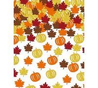 BTACGWP Confettis Automne 100 Pièces, Feuilles d'Érable en Papier Plat, Décoration Table Fête Récolte, Pose Immédiate Sans Salissure ni Froissement, Idéal pour DIY et Mariage Automnal
