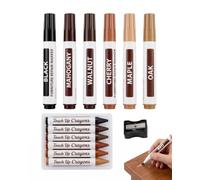 BTACGWP Kit Retouche Bois et Meubles 12 Feutres Cire Couleur Naturelle Anti-Rayures Réparation Parquet Chêne Clair Stratifié Compatible Vernis Mat Sans Solvant Séchage Rapide