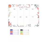 BTACGWP Planning Semaine Acrylique Magnétique avec 6 Stylos - Tableau To Do List Effaceable. Visualisation Immédiate pour une Organisation Fluide et Zéro Stress au Quotidien.