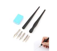 BTACGWP Set de Porte-plume Manga, 2 Porte-Plume + Une gomme & 5 Plumes - Précision BD & Illustration. croquis détaillés. Kit Essentiel pour Artistes & Dessinateurs Pro.