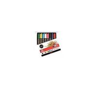 Marqueur Uni Ball Posca couleurs assorties pointe biseautée 8 mm - Boîte de 8