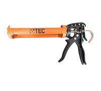 BTEC Pistolet à cartouche 310 ml - Pistolet à cartouche professionnel en fer avec levier de dosage, poignée ergonomique en nylon, pour silicone, colle et mastic