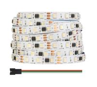 BTF-LIGHTING 5050SMD WS2814 IC RGBW 4in1 Bande LED Adressable RGB+Blanc Chaud 5M 60LEDs/m DC12V PCB Blanc IP65 étanche Dreamcolor pour Décoration intérieure DIY-Project(Bande seulement)