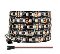 BTF-LIGHTING 5050SMD WS2814 IC RGBW 4in1 Bande LED Adressable RGB+Blanc Chaud 5M 84LEDs/m DC12V PCB Noir IP65 étanche Dreamcolor pour Décoration intérieure DIY-Project(Bande seulement)