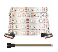 BTF-LIGHTING Bande LED 5050SMD SK6812 IC RGBW 4 en 1 adressable RVB + blanc naturel 4500 K CC 12 V 5 m 60 LED/m blanc PCB Dreamcolor Chasing couleur IP30 non étanche pour décoration DIY (bandes