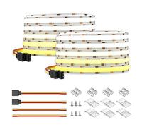 BTF-LIGHTING Bande LED flexible haute densité 2x5M 640LEDs/m DC24V 14W/M accordable 3000K-6000K CRI＞90 Ruban LED déformable et dimmable pour la décoration (Bande uniquement)