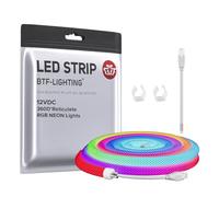 BTF-LIGHTING Bande LED Néon RGB Adressable WS2811 360° Lumière Ronde et Flexible 1M 50LEDs/M DC12V Étanche IP67 pour Décoration Maison Rétroéclairage TV Jeux Fête avec Effets de Poursuite(Bande Seule)