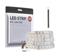 BTF-LIGHTING Bande LED RGBCCT 2700K-6500K 5M 96LEDs/m DC24V IP65 PCB Blanc | Ruban LED 5M 5050SMD 5 en 1 RGB+blanc chaud+ blanc froid pour Chambre Fête Décor Intérieur. Sans contrôleur ni alimentation