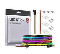 BTF-LIGHTING FCOB COB Ruban LED WS2811 IC RGB 3M 630LEDs/m IP30 24V 10mm | Bande LED 3m Adressable Parcours Lumineux Flexible Haute Densité LED pour chambre, cuisine, rétroéclairage TV(Bande seule)
