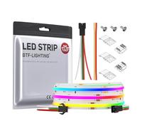 BTF-LIGHTING FCOB COB Ruban LED WS2811 IC RGB 3M 630LEDs/m IP30 24V 10mm | Bande LED 3m Adressable Parcours Lumineux Flexible Haute Densité LED pour chambre, cuisine, rétroéclairage TV(Bande seule)