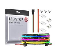 BTF-LIGHTING FCOB COB SPI RGB Bande flexible de LED haute densité COB WS2811 IC Ruban lumineuse 3M 720LEDs/M DC12V Noir PCB IP30 Chasing Colour Pour l'intérieur(Sans contrôleur ni alimentation)