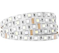 BTF-LIGHTING Ruban LED RGBW 5M 60LEDs/m 6000K-6500K DC12V IP30 PCB Blanc | Bande LED 5M 5050 RGBW RGB+blanc froid 300LEDs multicolore Lumières pour rétroéclairage TV, cuisine et chambre. Bande seule.