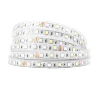 BTF-LIGHTING Ruban LED RGBW 5M 60LEDs/m 6000K-6500K DC12V IP67 PCB Blanc | Bande LED 5M 5050 RGBW RGB+blanc froid 300LEDs multicolore Lumières pour rétroéclairage TV, cuisine et chambre. Bande seule.