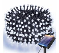 btfarm Guirlande Solaire Exterieur Jardin, 6M Guirlande Lumineuse | 60 LED Petite Guirlande Solaire IP65 Étanche, 8 Modes Guirlande Arbre Extérieur pour Balcon Terrasse Courf Noël, Blanc Froid