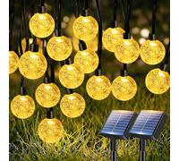 btfarm Lot de 2 10M Guirlande Solaire Exterieur, LED Guirlande Lumineuse Exterieure Solaire IP65 Étanche, 8 Modes Lumiere Solaire Extérieur pour Jardin Terrasse Guinguette Balcon Fête Noël Deco