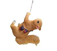 Btgghytr Crochet de sculpture d'animaux en résine résistante aux intempéries pour pots grimpants écureuil singe, figurine de balcon, décoration de jardin, crochet unique pour récipient animal