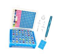 Btgghytr Kit de rangement pour perceuse avec 42 bocaux, étiquettes numérotées, couvercle transparent, plateau coudé pour le tri des perles