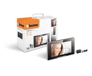 Bticino 334253 Interphone vidéo moniteur interne supplémentaire 2 fils, 7" couleur avec mains libres et alimentation avec prise plug-in, excellent comme deuxième écran pour maisons sur 2 étages ou