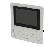 Bticino 344672 Poste Intérieur Vidéo Couleur Classe 100 Evolué avec Écran 5 Pouces et Boucle Inductive, Blanc