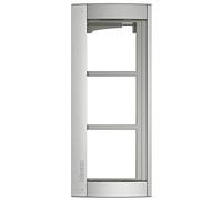 BTicino 350231 Châssis et Cadre Support Sfera New, 3 Modules, Argenté