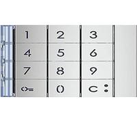 Façade BTICINO, clavier à dix touches, entièrement en métal, 1 pièce.
