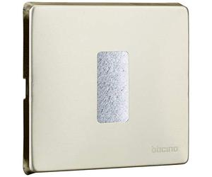 BTICINO 500/1/x Magic Plaque pour boîte Ronde, 1 Place, Aluminium oxidal