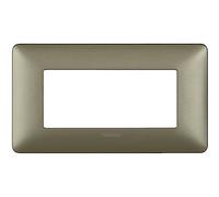 BTICINO am4804msl Matix Plaque, 4 modules, argent