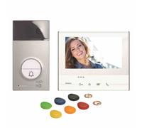 Bticino Flex ONE Interphone vidéo 2 fils WLAN Set, Classe 300 X13E avec écran tactile 7 pouces, caméra grand angle 105°, transpondeur ouverture de porte-accès sans clé, IP54, IK10, 363911